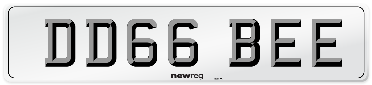 DD66 BEE Number Plate from New Reg